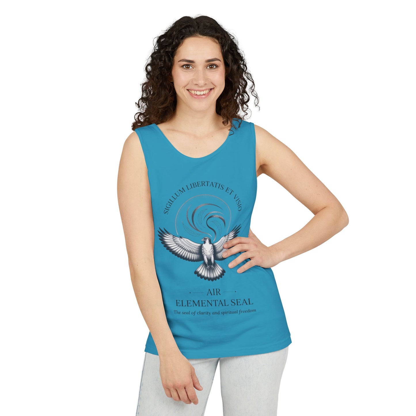 Air Elemental Seal Tank Top, Clarity & Spiritual Freedom Symbol Tee, Unisex Elemental Shirt, Vision Totem Gift, Spiritual Gift