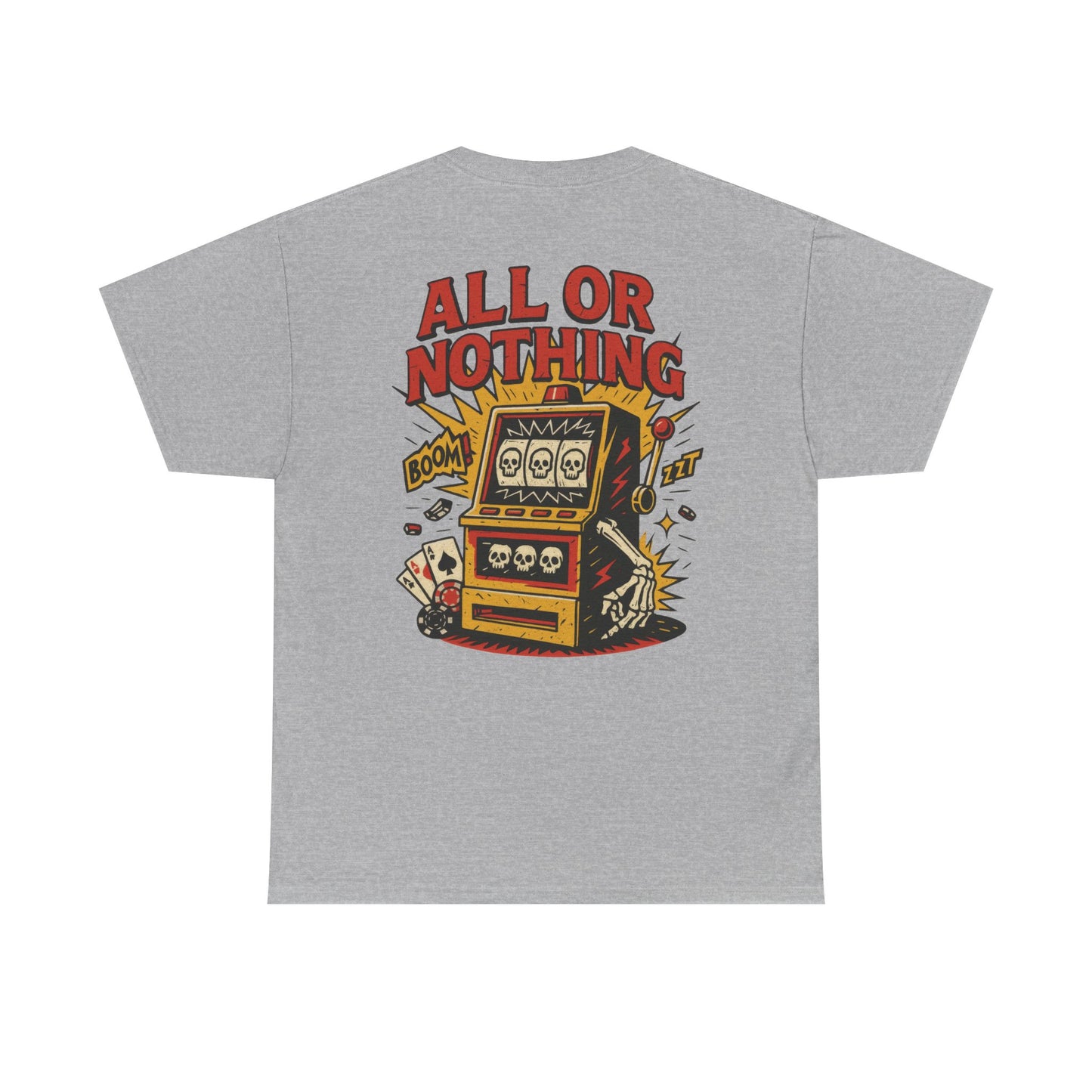Mens Front Back print tee, Gambling Shirt, Casino Style Tee, Poker Lover Gift, Gaming Apparel, Slot Machine Graphic, Gambling Gift