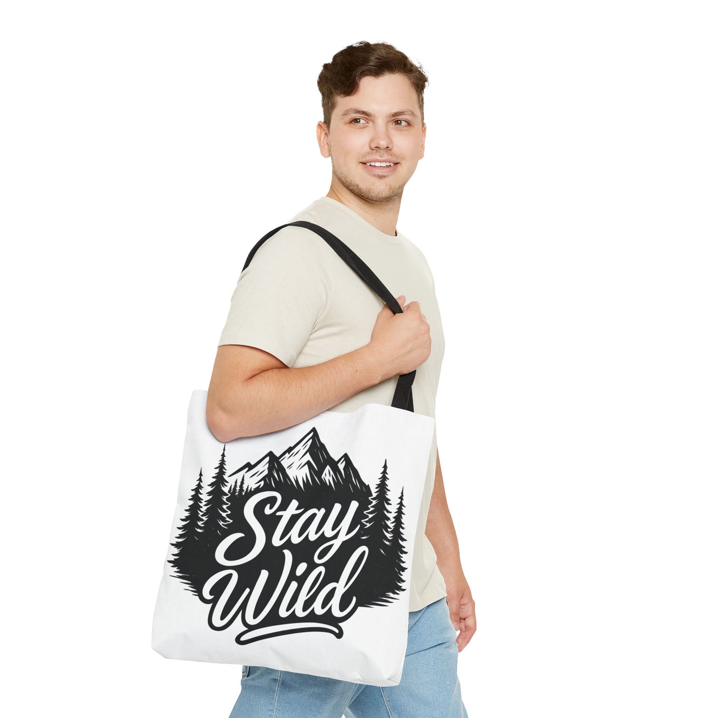 Stay Wild Tote Bag | Eco-friendly Shopping Bag, Adventure Tote, Outdoor Enthusiast Gift, Stylish Carryall, Perfect for Summer Adventures