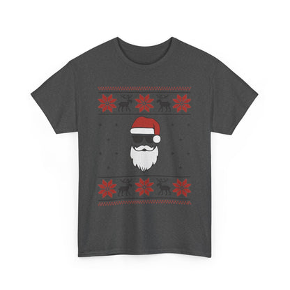 Cool Santa Men's T-Shirt, Funny Christmas Tee, Retro Knit Pattern Holiday Shirt