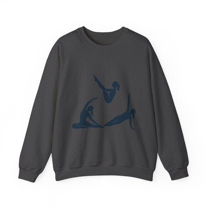 Womens Heavy Blend™ Crewneck Sweatshirt, Womens Pilates Sweatshirt, Yoga Fitness Graphic Pullover, Cute Workout Gym Top, Yoga Lover Gift