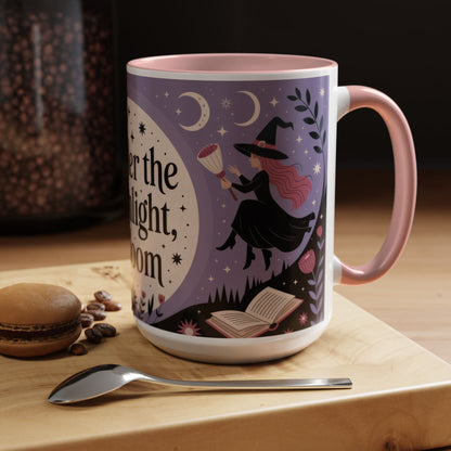 Under the Moonlight I Bloom Mug, Witchy Moon Magic Coffee Cup, Feminine Mystic Gift for Spiritual, Self Growth Lovers, Coffee Mug (11, 15oz)