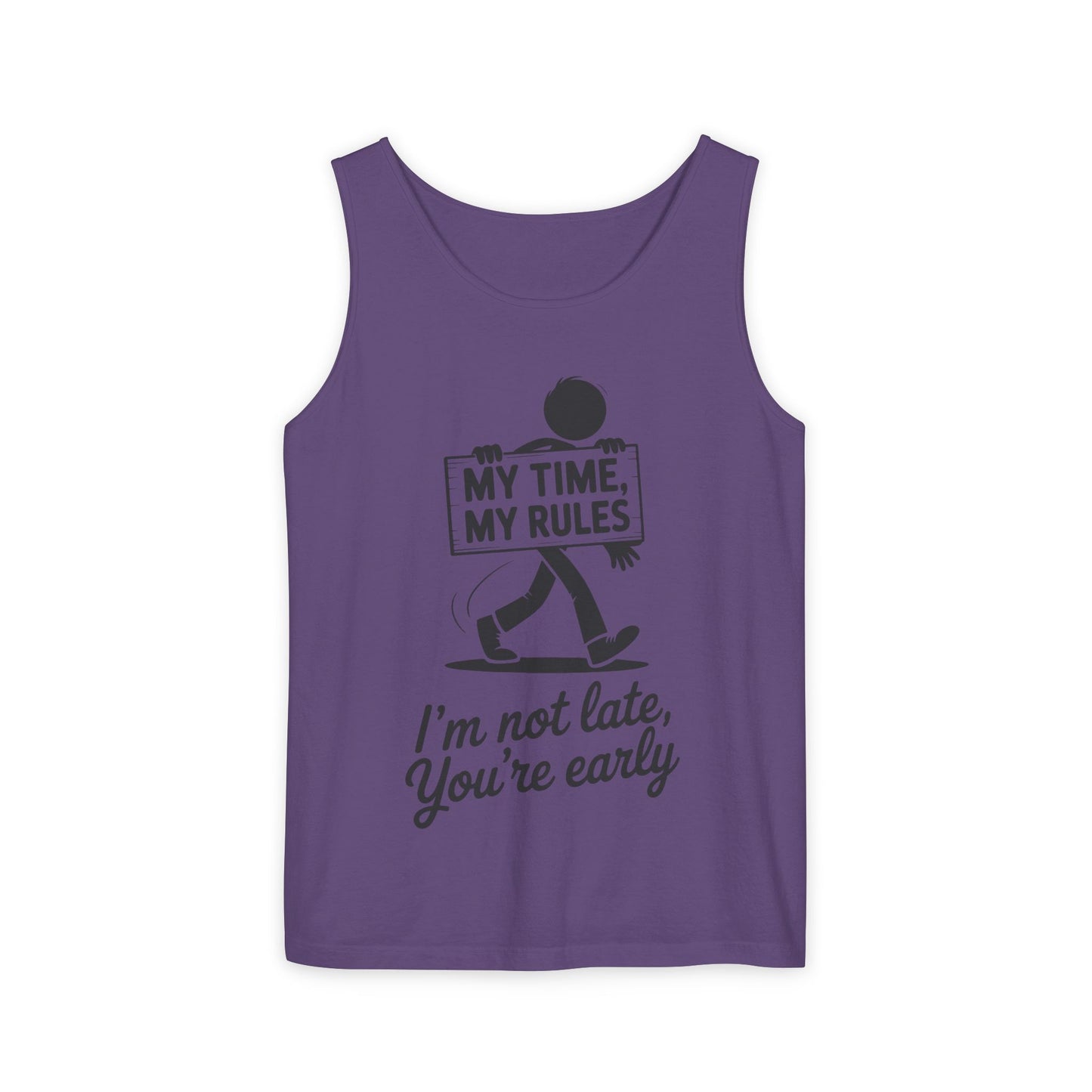 My Time, My Rules Men's Tank Top, Fun Casual Wear for Any Occasion, Relaxed Vibe, Time Management Humor, Self love t shirt