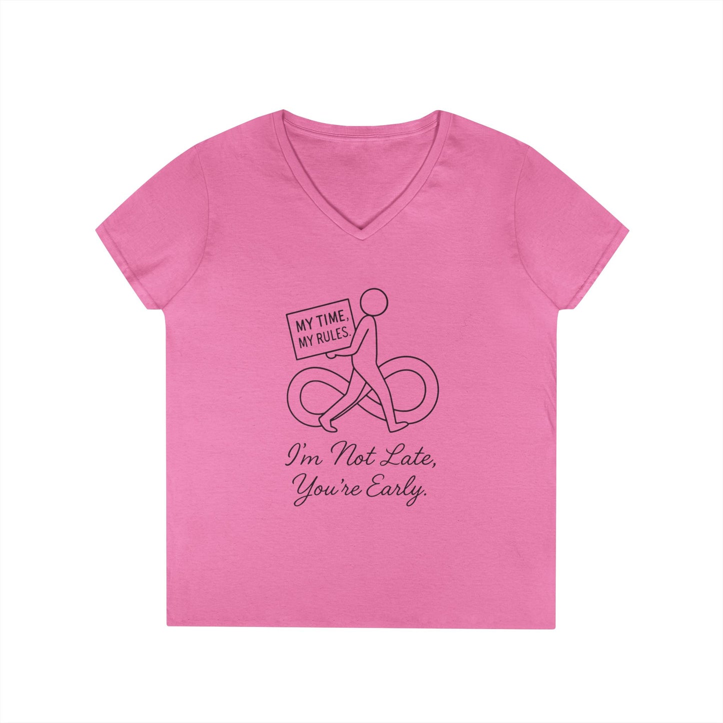My Time My Rules Women's  V-Neck T-Shirt, Funny T-Shirt, Casual Wear, women empowerment tee, confident woman shirt, self love t shirt