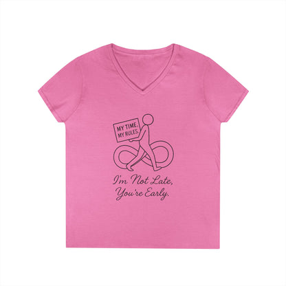 My Time My Rules Women's  V-Neck T-Shirt, Funny T-Shirt, Casual Wear, women empowerment tee, confident woman shirt, self love t shirt