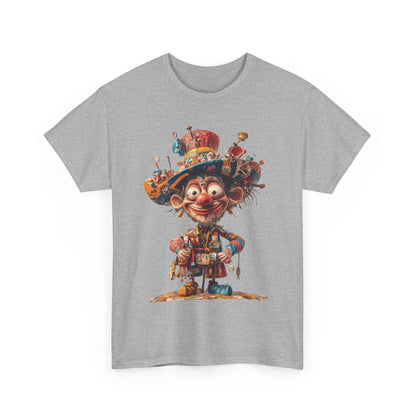 Colorful Clown T-Shirt, Funny Circus Character Graphic Tee, Whimsical Comic Style Shirt for Humor Lovers, Comedy Tee