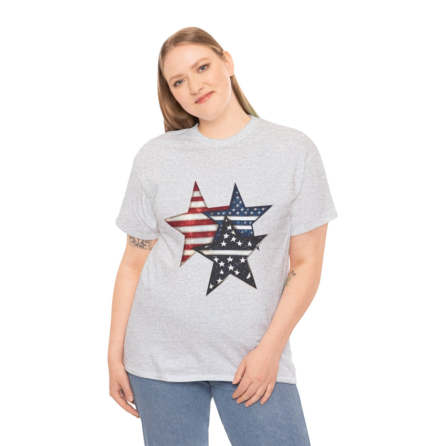Patriotic Star Unisex Tee, USA Pride T-Shirt, Independence Day Outfit, All-American Style Shirt, Gift for Veterans, 4th of July Celebration