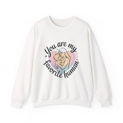 You Are My Favorite Human Mom Sweatshirt, Cute Pastel Heavy Blend Crewneck for Mothers Day, Cozy Gift for Moms, Mothers Day Gift