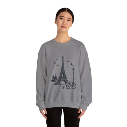 Vintage Parisian Crewneck Sweatshirt, Eiffel Tower Sweater, Cozy Travel Gift, Unisex Fashion, Casual Paris Sweatshirt