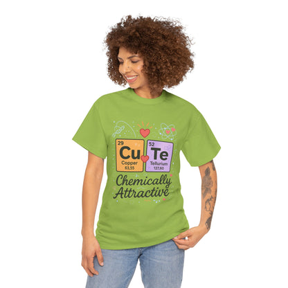 Cute Science T-Shirt for Women, Chemically Attractive Periodic Table Tee, Funny Nerdy Gift for Her, Chemistry Lover Gift, Science Apparel
