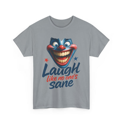 Funny Clown Face Unisex Heavy Cotton Tee, Creepy Clown Face T-Shirt, Humor T-Shirt,Clown Theme Shirt, Funny Horror Graphic Tee