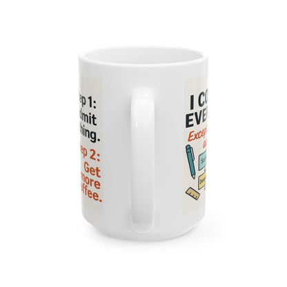 Funny Coffee Addiction Mug, Funny Coffee Lover Gift, Office Mug, Caffeine Addict Gift, Caffeine Chaos Humor Cup, Gift for Coffee Lovers