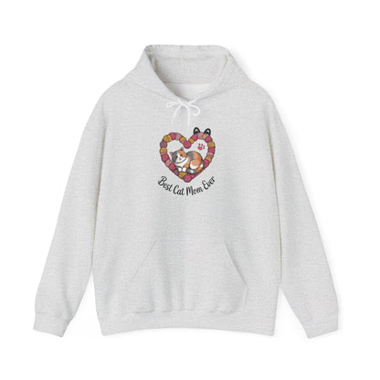 Best Cat Mom Ever Hoodie, Cozy Sweatshirt for Cat Lovers, Gift for Cat Moms, Feline Themed Apparel, Pet Lover Hoodie, Mother's Day Gift