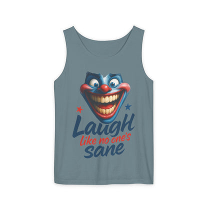 Laugh Out Loud Unisex Tank Top, Funny Graphic Top, Humor Shirt, Summer Apparel, Gift for Clowns, Party Wear