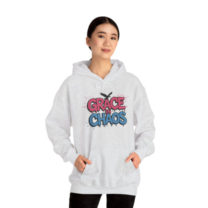 Women's Hoodie Grace in Chaos, Graffiti Dripping Street Art Urban Hoodie, Bold Graphic Pullover