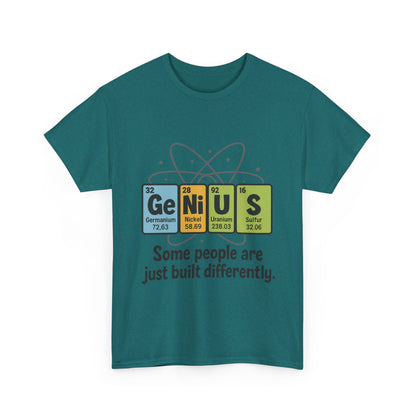 Funny Mens Genius T-Shirt, Periodic Table Nerd Shirt, Science Humor Tee for Smart Guys, Perfect Gift for Science Lovers