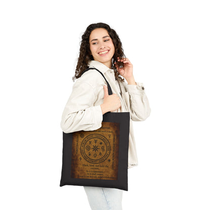 Mystic Abundance Sigil Tote Bag, Wealth Spell Symbol, Witchy Canvas Bag, Prosperity Magic Seal, Boho Gift, Mystical Symbol Cotton Canvas Bag