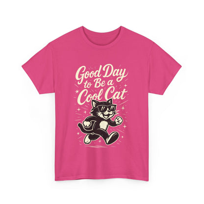 Good Day to Be a Cool Cat Womens Shirt - Funny Retro Kitty Graphic Tee for Women - Cute Cat Lover Gift, Fun T-Shirt, Unique Everyday Wear