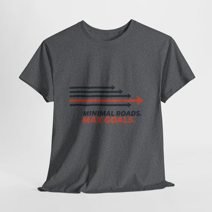 Minimal Roads Max Goals Motivational Mens T-Shirt, Urban Style Graphic Tee