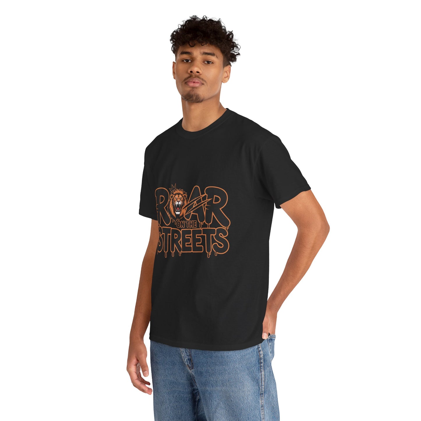 Roar on the Streets Lion Graphic Mens Urban T-Shirt, Lion Shirt, Street Vibe