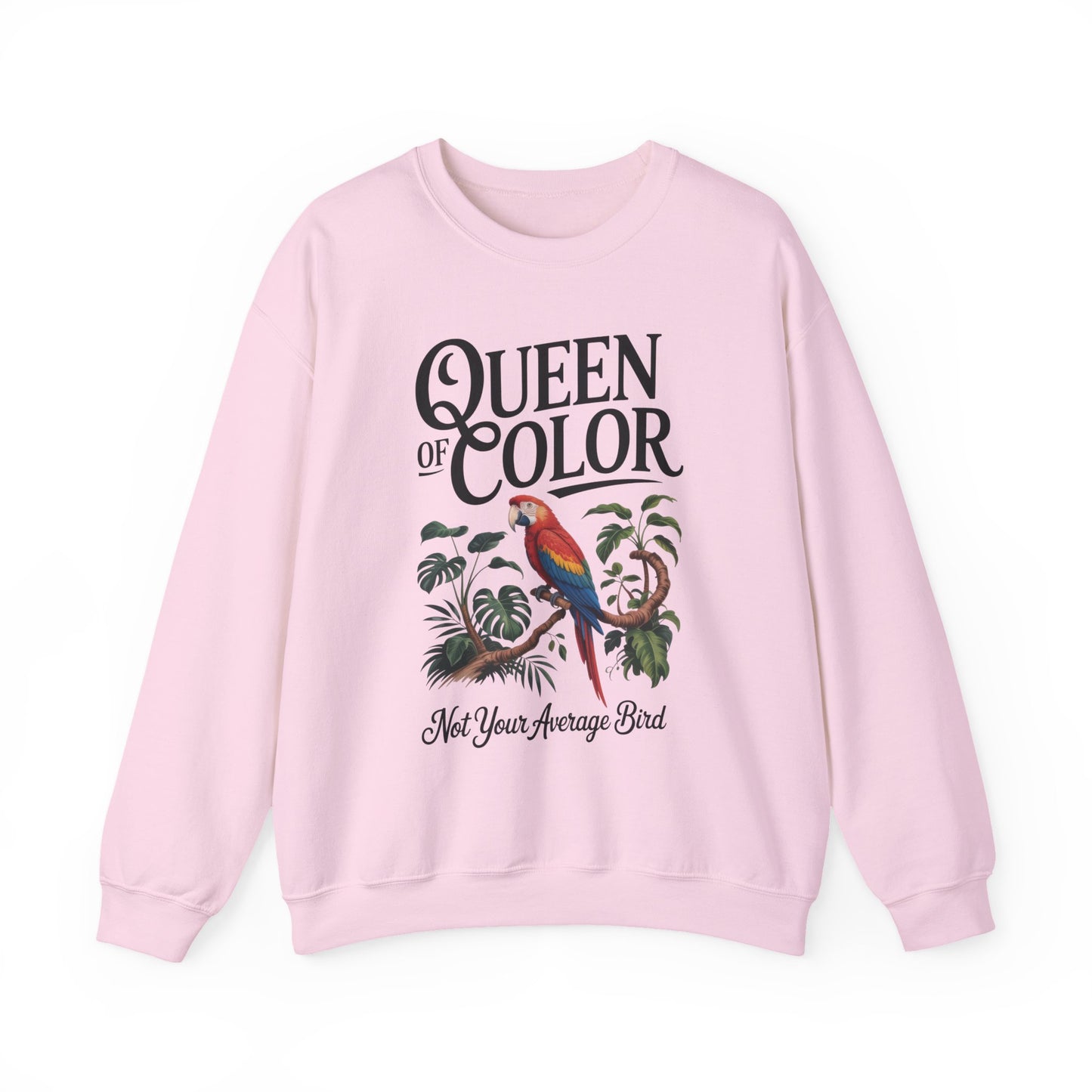 Vibrant Crewneck Womens Sweatshirt, Colorful Apparel, Bird Design, Cozy Layering, Gift for Nature Lovers, Fun Fashion