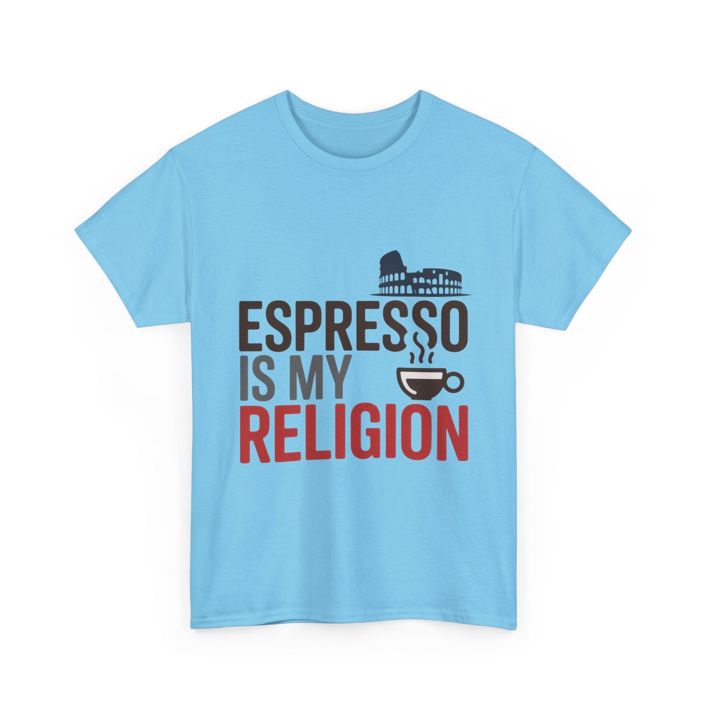 Espresso Is My Religion Coffee Rome Graphic Mens T-Shirt, Coffee Lover Gift
