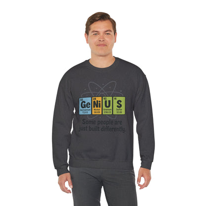 Funny Mens Genius Sweatshirt, Periodic Table Nerd Pullover, Smart Science Gift for Him, Genius Sweatshirt,  Science Lovers Gift