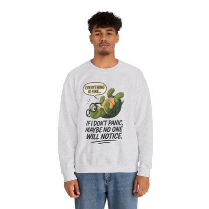 Casual Humor Unisex Sweatshirt, Perfect Gift for Anxiety Relief, Social Anxiety Joke, Quirky Graphic Sweatshirt, Introvert Humor Gift
