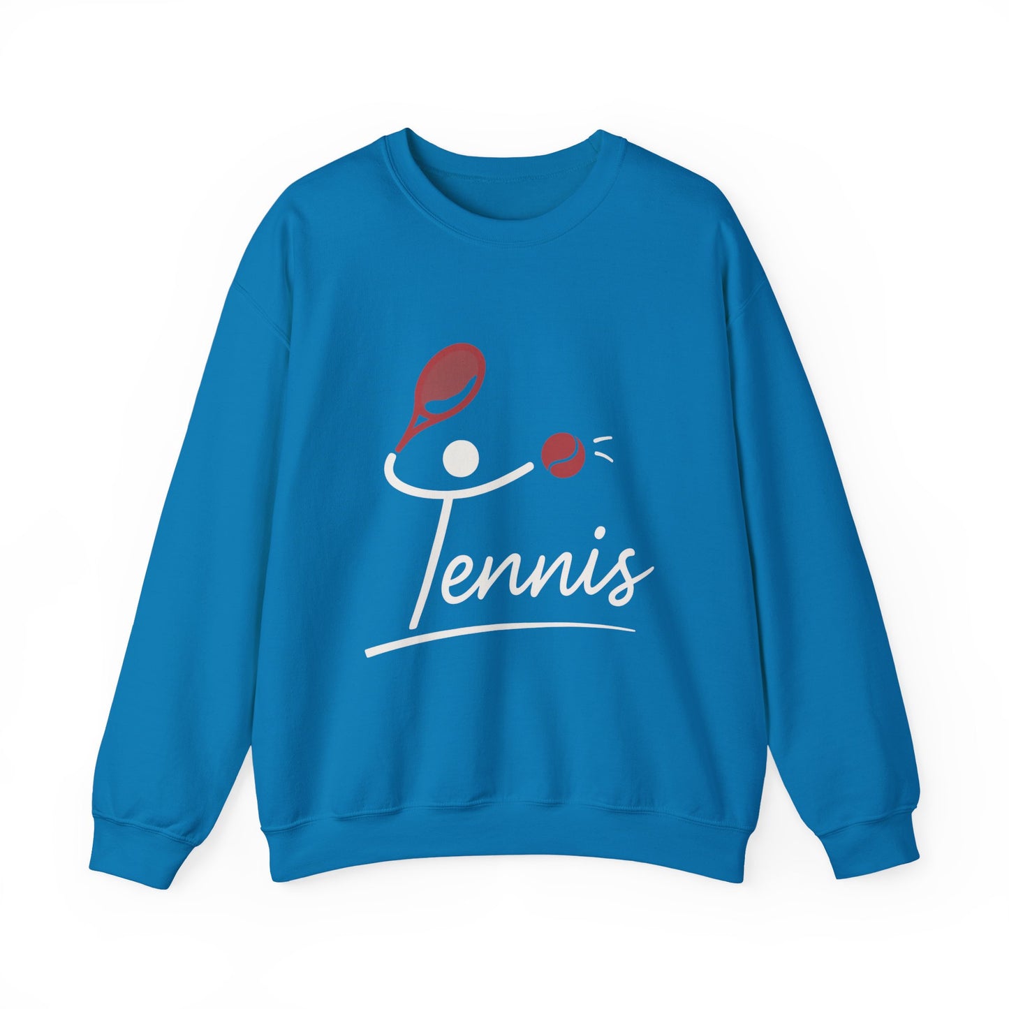 Womens Heavy Blend™ Crewneck Sweatshirt, Womens Tennis Sweatshirt, Cute Sports Graphic Pullover, Workout Gym Activewear Top
