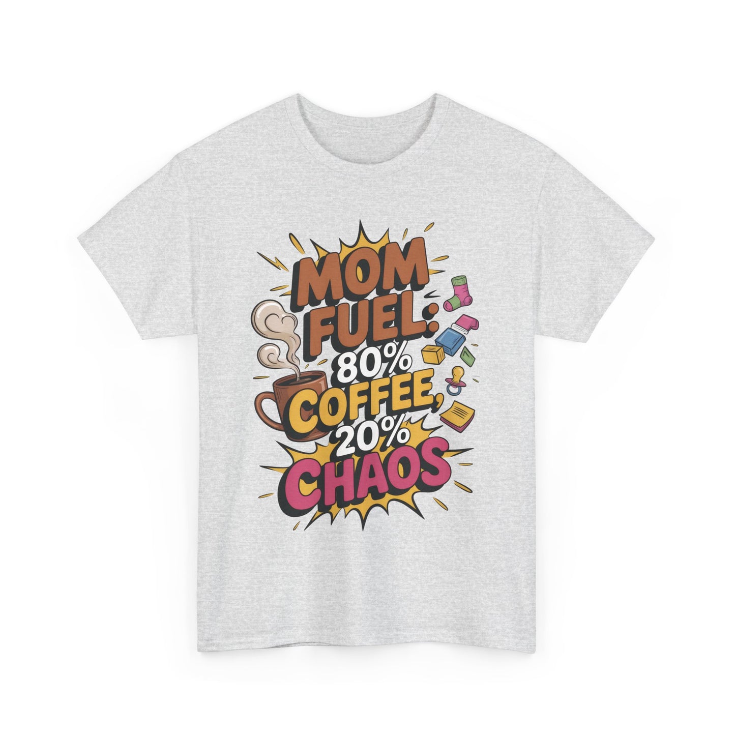 Funny Mom Fuel Coffee Tee, Gifts for Moms, Mother's Day Gift, Coffee Lover Shirt, T-Shirt for Coffee Loving Moms, Tired Mom Life Tee