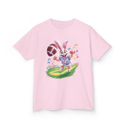 Touchdown Bunny Kids T-Shirt - Cute Easter Football Shirt for Kids, Fun Spring Outfit, Sports Bunny Tee Gift for Little Athletes Easter Gift