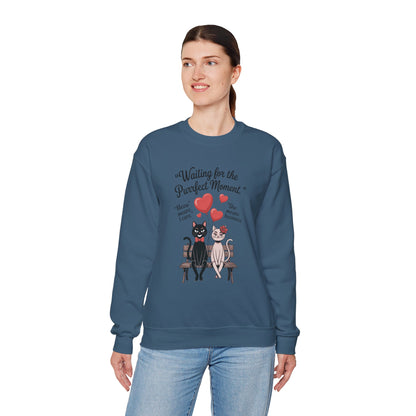 Cute Cat Lovers Womens Sweatshirt, Cozy Gift for Pet Owners, Perfect for Valentine's Day, Animal Lover Apparel, Relaxed Love Sweatshirt