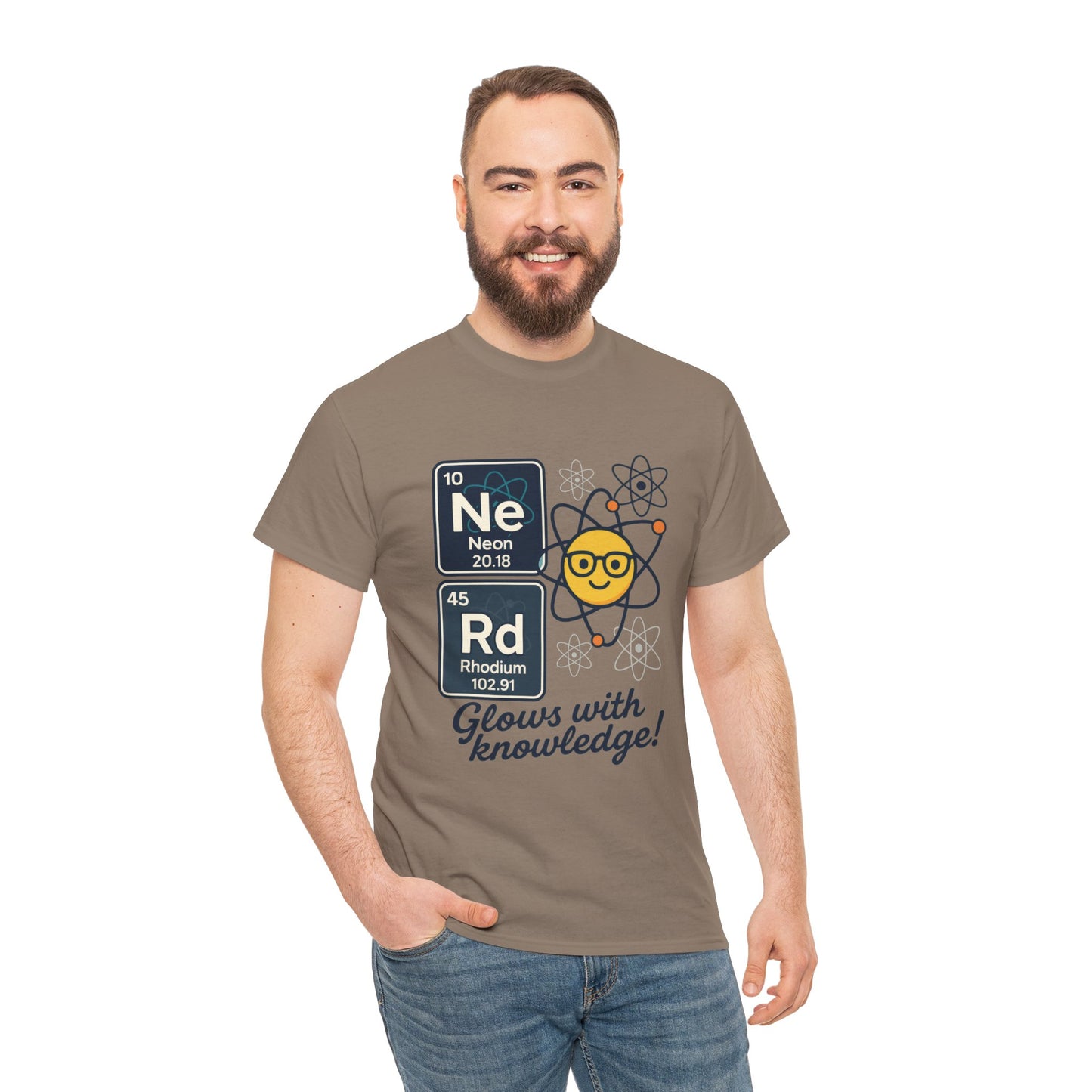 Funny Mens Nerd T-Shirt, NeRd Periodic Table Shirt, Glowing Knowledge Tee, Science Lover Gift, Chemistry Shirt, STEM Apparel, Science Tee