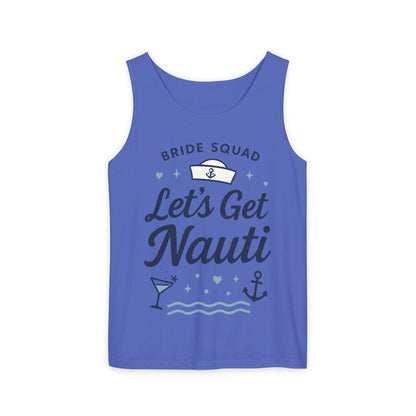 Lets Get Nauti Tank Top, Nautical Bachelorette Party Tee, Bride Squad Gift, Bridesmaid Hen Party Top, Fun Nautical Wedding Shirt