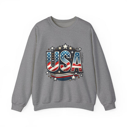 USA Pride Crewneck Sweatshirt, Comfortable Unisex Top, Great for Fourth of July, Independence Day, Everyday Wear, Cozy Gift