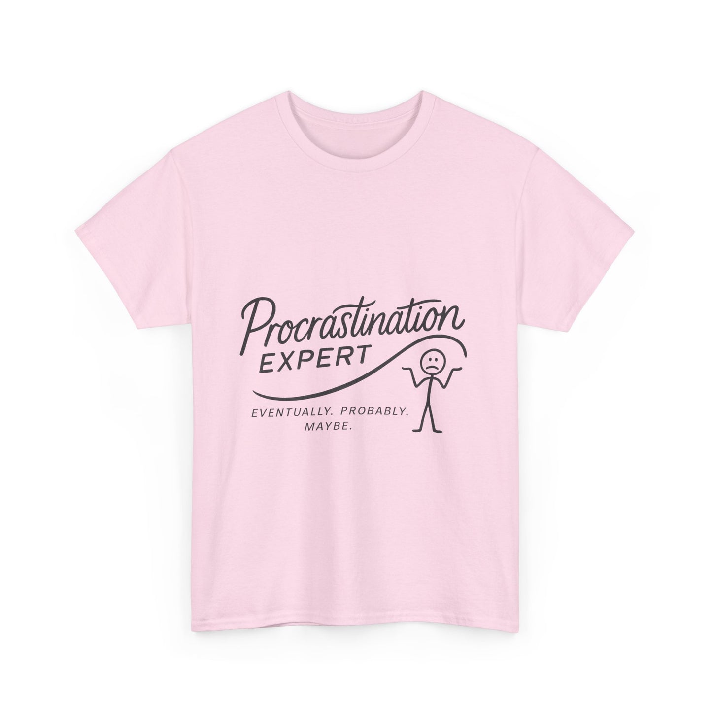 Procrastination Expert Women's Heavy Cotton Tee, Funny T-Shirt, Gift for Students, Casual Wear, Comfy Everyday Tee, Humor Shirt