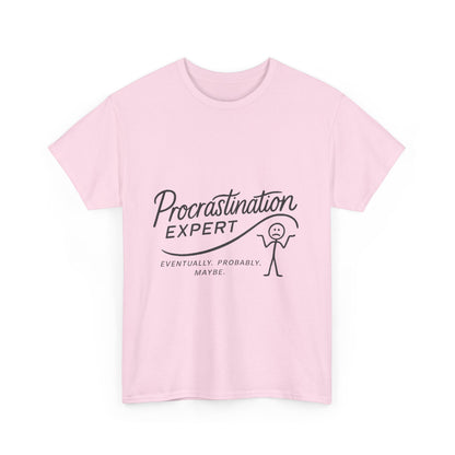 Procrastination Expert Women's Heavy Cotton Tee, Funny T-Shirt, Gift for Students, Casual Wear, Comfy Everyday Tee, Humor Shirt