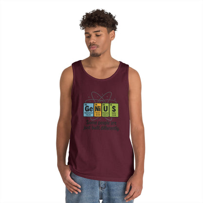 Funny Mens Genius Tank Top, Nerdy Humor Shirt, Periodic Table Shirt, Science Humor Tank, A Funny Gift for Science Lovers, Teachers