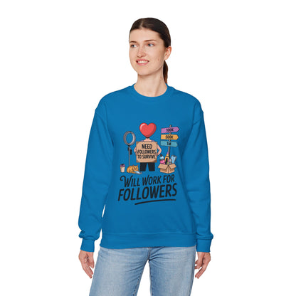 Funny Influencer Womens Sweatshirt, Social Media Sweatshirt, Humor Gifts, Crewneck for Influencers, Casual Wear, Womens Cozy Meme Top