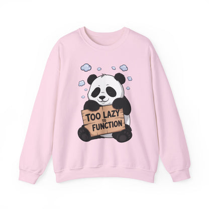 Panda Lazy Crewneck Sweatshirt - Funny Gift for Relaxation, Cute Animal Apparel for Cozy Days, Perfect for Fall and Winter