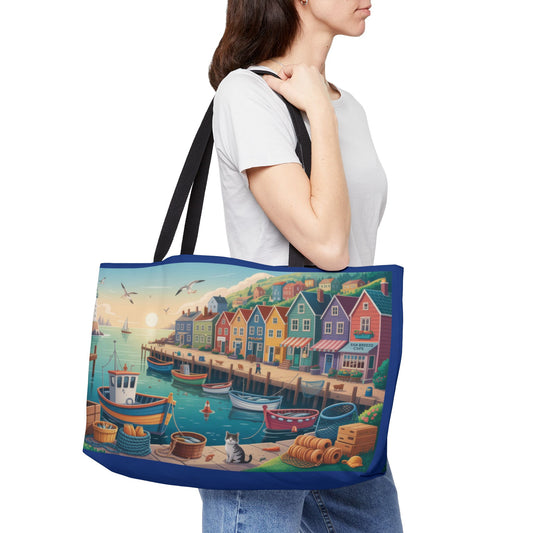 Scenic Coastal Weekender Tote Bag, Beach Bag, Travel Tote, Weekend Getaway Essential, Eco-Friendly Shopper, Summer Adventure Companion
