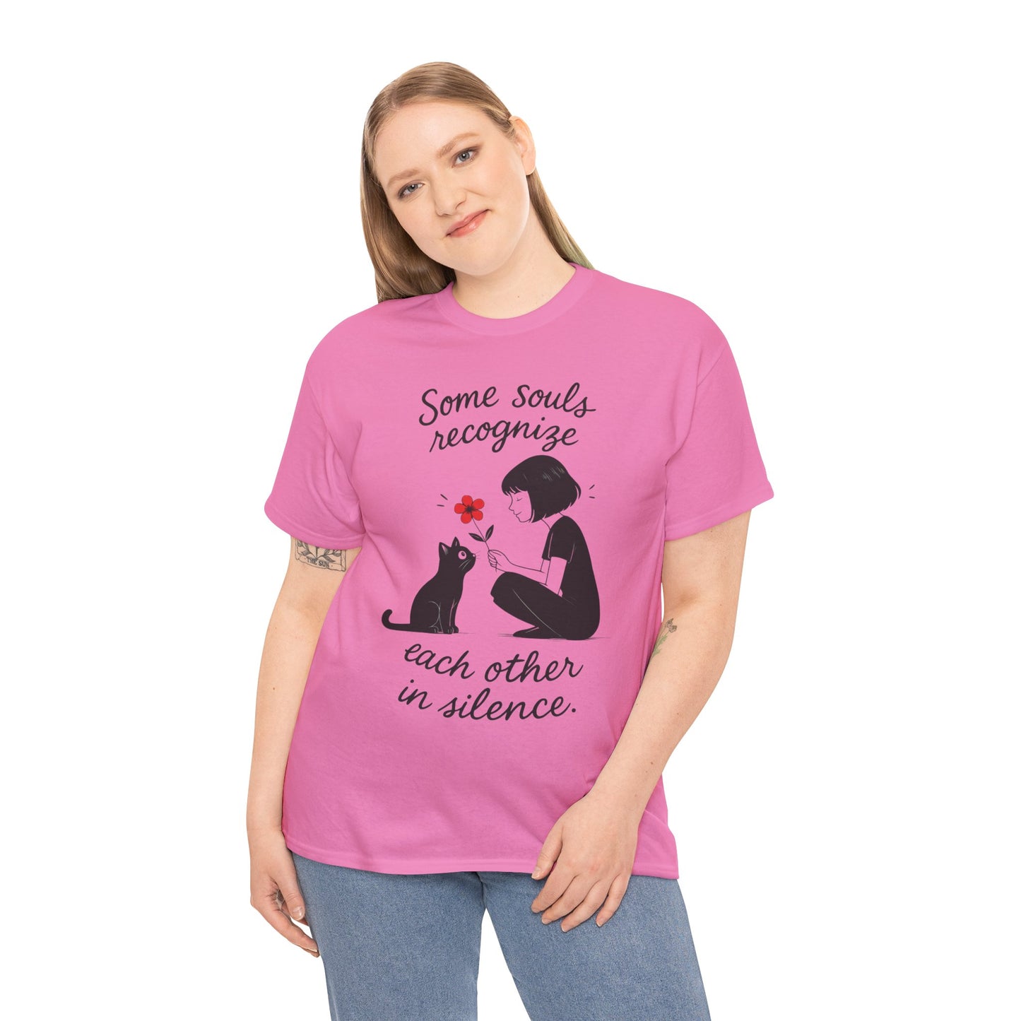 Cat Lover's Heavy Cotton Tee, Cute Cat Shirt, Pet Owner Gift, Animal Lover Apparel, Birthday Gift for Her, Women's Cotton T-Shirt, Cat Lover