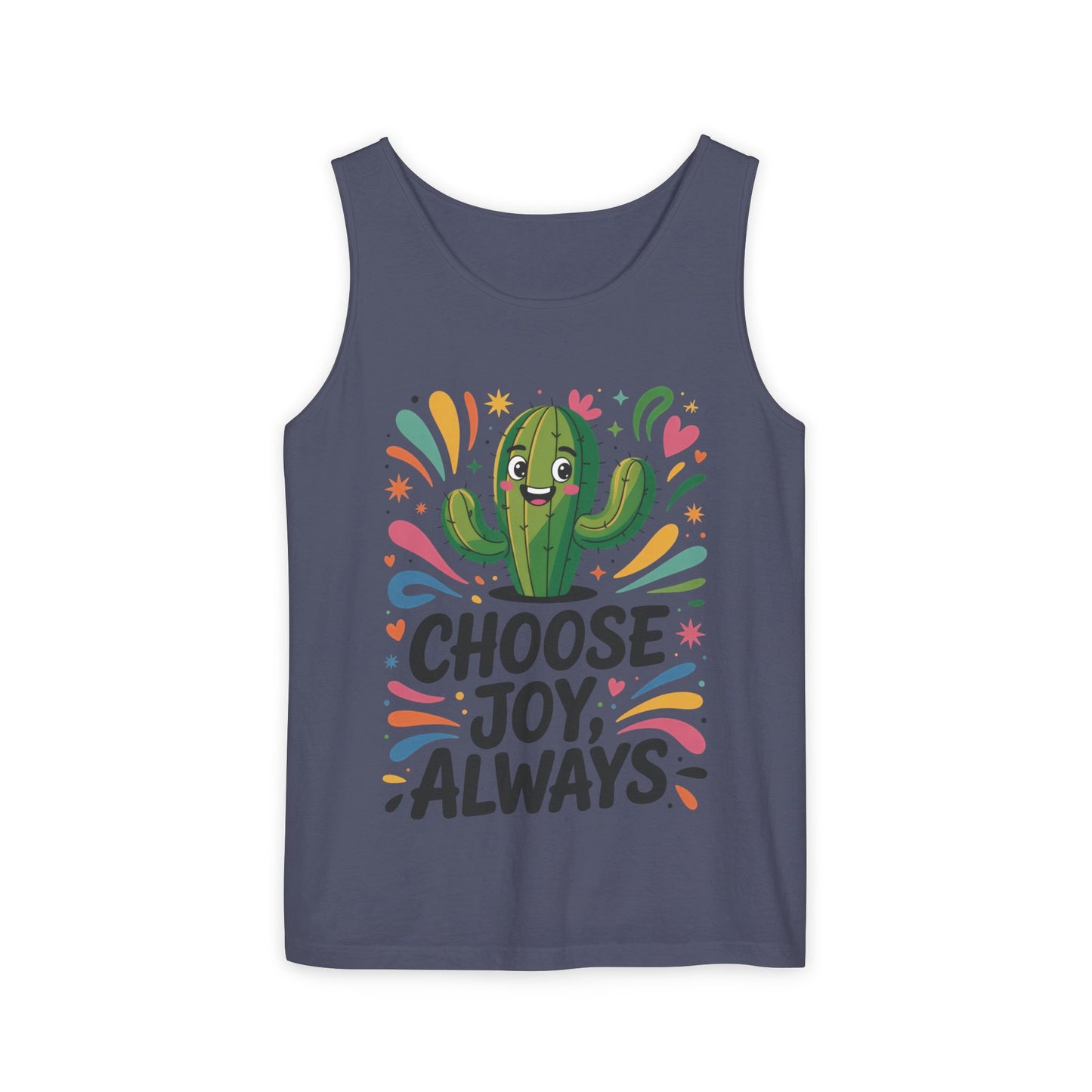 Joyful Cactus Womens Tank Top, Choose Joy Always, Summer Tank, Casual Wear, Gift for Friends, Trendy Top, Vacation Outfit