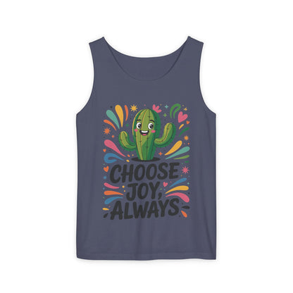 Joyful Cactus Womens Tank Top, Choose Joy Always, Summer Tank, Casual Wear, Gift for Friends, Trendy Top, Vacation Outfit