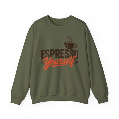 Men's Heavy Blend™ Crewneck Sweatshirt, Espresso Yourself Sweatshirt, Funny Coffee Lover Mens Crewneck, Cafe Lover Gift