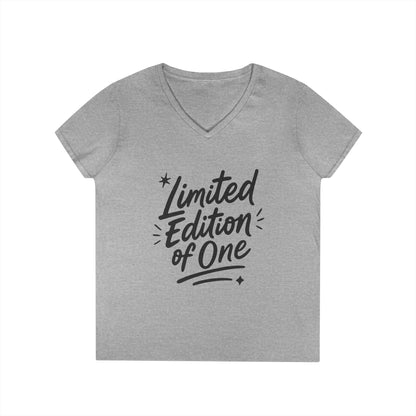 Limited Edition Ladies' V-Neck T-Shirt, Unique Gift for Her, Casual, Self-Confidence, Self-love, Positive Message Women's T-Shirt