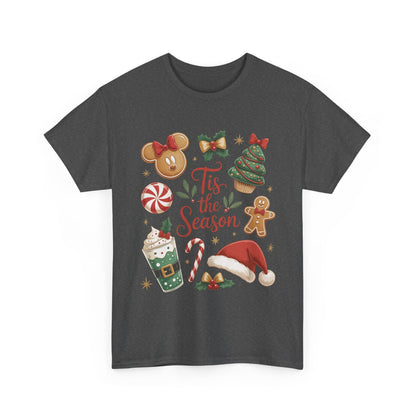 Women's Tis the Season Christmas Shirt, Cute Holiday Cookie - Coffee Tee, Women's Heavy Cotton Tee