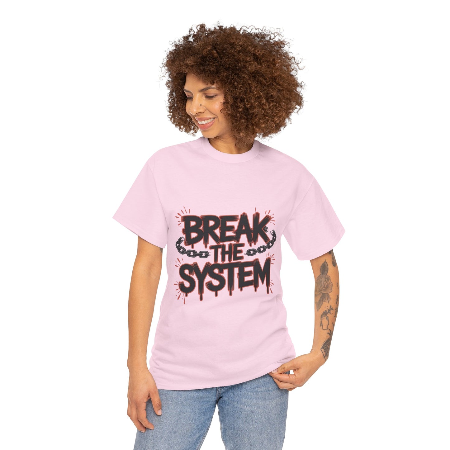 Women's Graphic Tee, Break the System Shirt, Feminist Protest T-Shirt, Streetwear Gift for Her