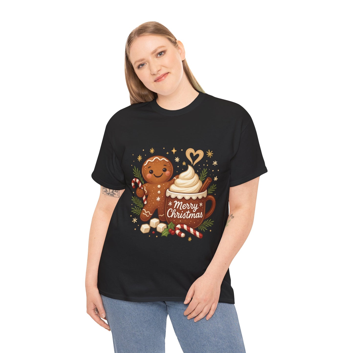Gingerbread - Hot Cocoa Women's Christmas T-Shirt, Cozy Holiday Tee