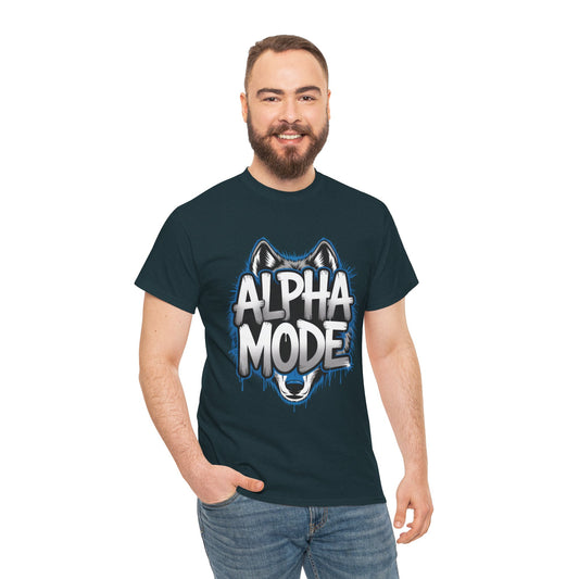 Alpha Mode Wolf Graphic Mens T-Shirt Streetwear, Alpha Tee, Wolf Tee, Street Tee, Wolf Art